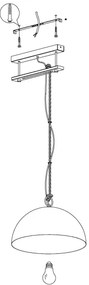 Eglo 43396 - Lampadario a sospensione con filo HODSOLL 1xE27/40W/230V