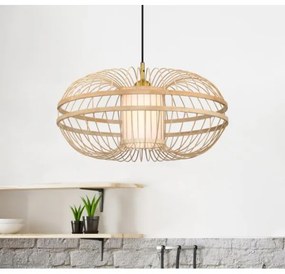 Westinghouse 61255 - Lampadario a sospensione con filo TULCEA 1xE27/60W/230V bambù