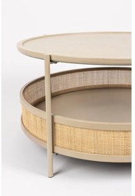 Tavolino da salotto rotondo beige/di colore naturale ø 80 cm Makoto – White Label