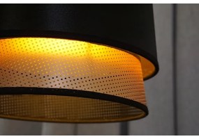 Duolla - Lampadario a plafone BELL SHINY 1xE27/15W/230V diametro 25 cm nero/rame