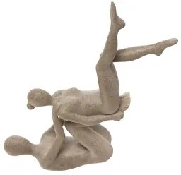 Statua Decorativa Home ESPRIT Beige Yoga 20 x 10 x 50 cm