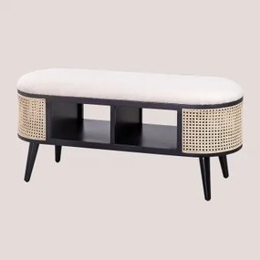 Panca con Contenitore in Ciniglia Icon Bianco - Sklum