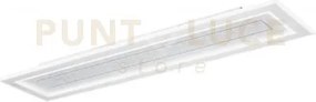 Plafoniera aux grigia rettangolare in pmma 40w 5500lm cct 3000 e 40...