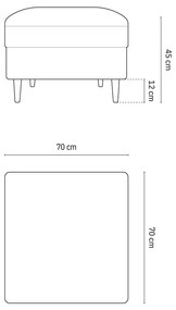 Poggiapiedi blu con rivestimento in velluto Kyoto – Cosmopolitan Design