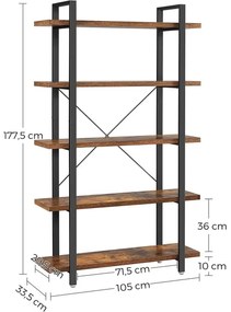 Libreria NAVARO marrone/nera