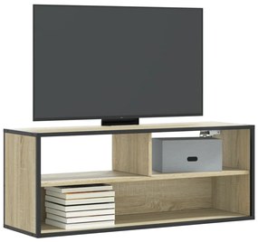 Mobile Tv Rovere Sonoma 100x31x39,5cm Legno Multistrato Metallo /