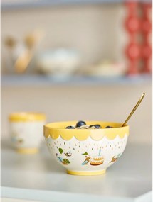 Ciotola per bambini gialla e color crema in gres ø 13,5 cm Celebrate – Bloomingville Mini