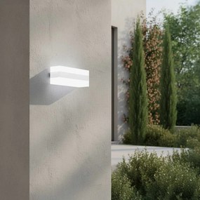 Applique 2xE27 a Luce Diffusa IP65 con fascia Bianca - Serie Glow
