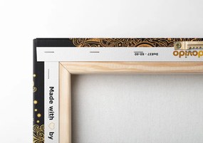 Quadro su tela – Mandala orientale dorata