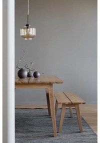 Panca da pranzo in legno con decoro in rovere , 144 x 38 cm Melfort - Rowico