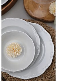 Servizio da tavola 18 pezzi, porcellana bianca