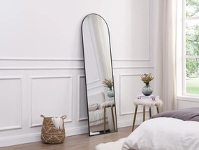 Specchio ad arco da terra L. 50 x H. 170 cm in Metallo Nero - MAILEN