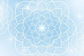 Carta da parati autoadesiva – Mandala orientale celeste