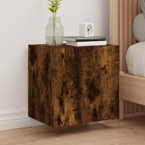 Mobile Tv A Parete Rovere Fumo 40,5x30x40 Cm Legno Multistrato /
