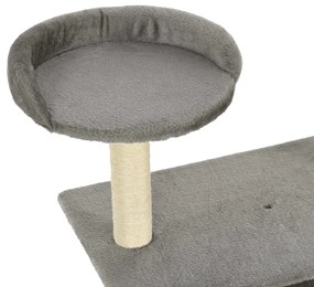 Albero per gatti con tiragraffi in sisal 95 cm grigio