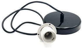 Lampadario a sospensione con filo HARMA 1xE27/15W/230V diametro 30 cm bianco/nero