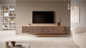 Mobile TV Sospeso Listellato 175 Cm Rovere E Nero Astra