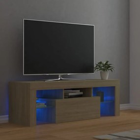 Mobile Porta Tv Con Luci Led Rovere Sonoma 120x35x40 Cm /
