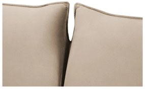 Divano letto in velluto beige 194 cm Vienna - Cosmopolitan Design