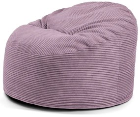 Pouf a sacco per bambini viola con rivestimento in velluto a coste Om 85 – SLOWDOWN