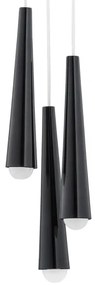 Argon 6103 - Lampadario su filo  HOLLYWOOD 3xE14/7W/230V nero
