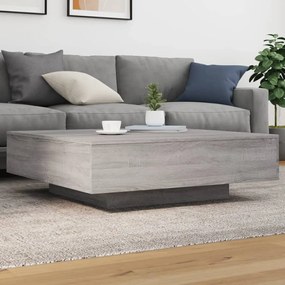 Tavolino Da Soggiorno Con Luci Led Grigio Sonoma 100x100x31 Cm /