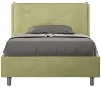 Letto una piazza e mezza rivestito in Microfibra con cuscini xl - APPIA LARGE Dimensione Rete: 120x200, Tipologia Letto: Con Rete, Colore: T verde