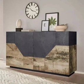 Credenza Alien Sideboard 158,5 x 43 x 86 cm - Legno di pero/Ardesia