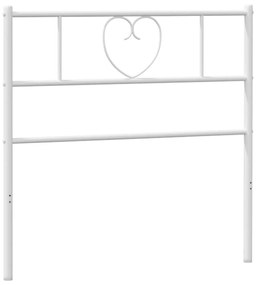Testiera in metallo bianco 100 cm