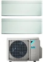 Climatizzatore Condizionatore Daikin Bluevolution Dual Split Inverter serie STYLISH WHITE 5+12 con 2MXM40A R-32 Wi-Fi Integrato 5000+12000 Colore Bianco Garanzia Italiana