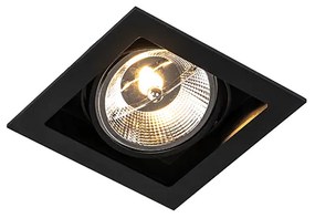 Set di 6 Faretto da incasso moderno nero 18 cm orientabile - ARTEMIS 111