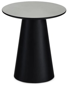 Tavolino in grigio chiaro e nero con piano in marmo ø 45 cm Tango - Furnhouse