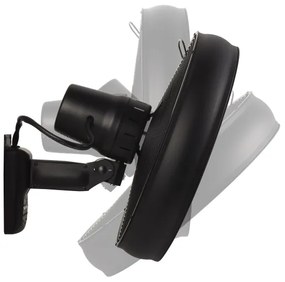 Lucci air 213124 - Ventilatore da parete BREEZE 55W/230V nero + tc