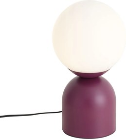 Lampada da Tavolo Hotel Chic Viola con Vetro Opale - Pallon Trend