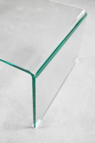 Tavolino in vetro trasparente GALAXY 80x45x35 cm
