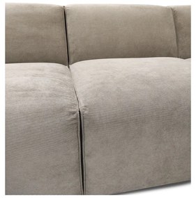 Divano angolare in velluto a coste beige (angolo sinistro) Sting - Scandic