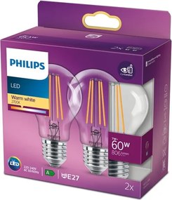 SET 2x Lampadina LED VINTAGE Philips E27/7W/230V 2700K