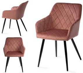 SET 2x Sedia da pranzo RICO rosa