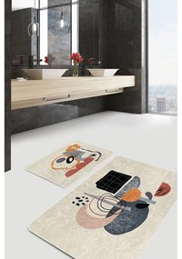 Set di tappetini per il bagno in velluto beige 2 pz 60x100 cm – Mila Home