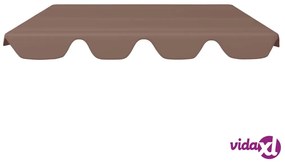 vidaXL Baldacchino per Dondolo Giardino Marrone 188/168x110/145 cm