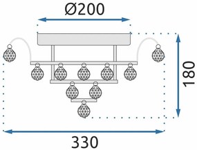 Plafoniera da soffitto APP783-3C