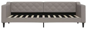 Letto da giorno tortora 80x200 cm in tessuto