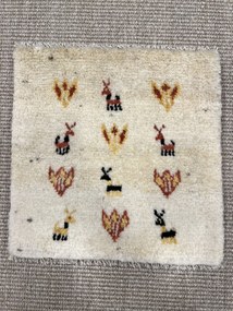 Gabbeh Tappeto persiano 40x40 Beige (Iran) Annodato A Mano