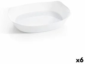 Teglia da Cucina Luminarc Smart Cuisine Rettangolare Bianco Vetro 38 x 27 cm (6 Unità)