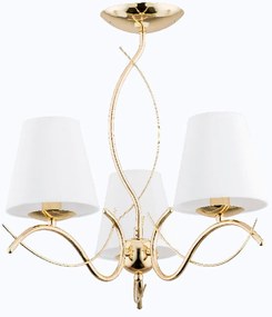 Lampadario a sospensione con supporto rigido MONZA 3xE14/10W/230V oro