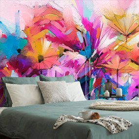 Carta da parati – Fiori astratti colorati