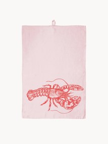 Panno in lino Lobster, serigrafato a mano