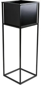 Portafiori 70x24 cm nero