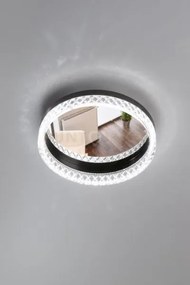 Lampada da soffitto regina, acrilico trasparente, nero opaco + stru...