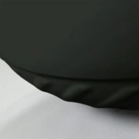 Lavabo da appoggio 40 cm nero lucido con rilievi sul fondo Logos
